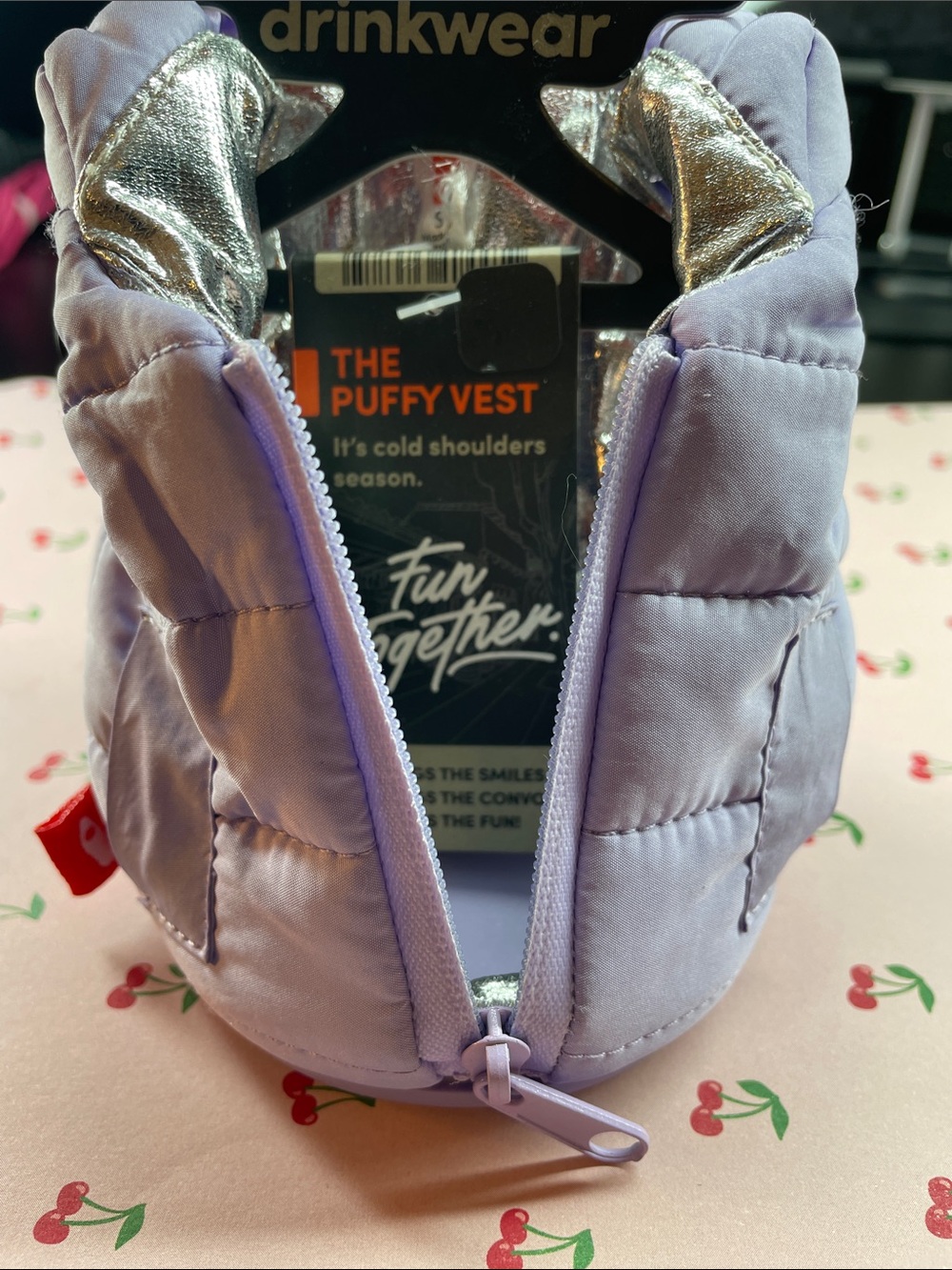 Puffin Drinkwear Lavandear Puffy Jacket Beverage Insulator - Picture 5 of 7